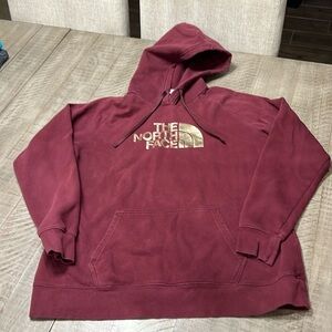 Gently used The North Face hooded sweatshirt